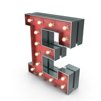 Marquee Letter E PNG & PSD Images