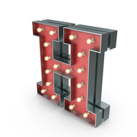 Marquee Letter H PNG & PSD Images