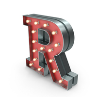 Marquee Letter R PNG & PSD Images
