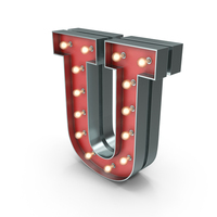 Marquee Letter U PNG & PSD Images