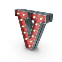 Marquee Letter V PNG & PSD Images