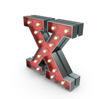 Marquee Letter X PNG & PSD Images