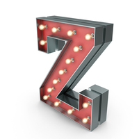 Marquee Letter Z PNG & PSD Images