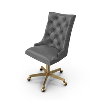 Martine Adjustable Leather Desk Chair PNG & PSD Images
