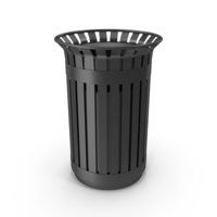 Black Tulip Litter Bin PNG & PSD Images