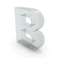 Glass Letter B PNG & PSD Images