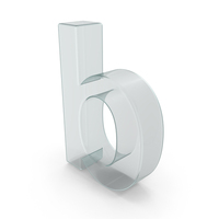 Glass Lowercase Letter B PNG & PSD Images
