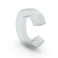 Glass Letter C PNG & PSD Images