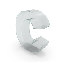 Glass Lowercase Letter C PNG & PSD Images