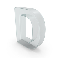 Glass Letter D PNG & PSD Images