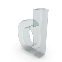Glass Lowercase Letter D PNG & PSD Images
