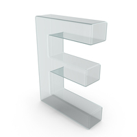 Glass Letter E PNG & PSD Images