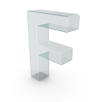 Glass Letter F PNG & PSD Images