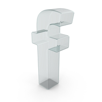 Glass Lowercase Letter F PNG & PSD Images