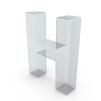 Glass Letter H PNG & PSD Images