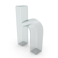Glass Lowercase Letter H PNG & PSD Images