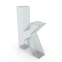 Glass Lowercase Letter K PNG & PSD Images
