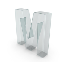 Glass Letter M PNG & PSD Images