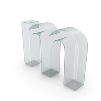 Glass Lowercase Letter M PNG & PSD Images