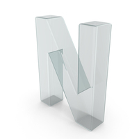 Glass Letter N PNG & PSD Images
