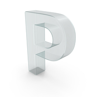 Glass Letter P PNG & PSD Images