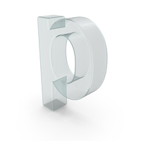 Glass Lowercase Letter P PNG & PSD Images