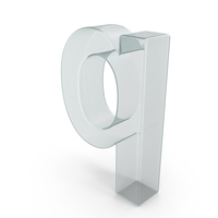 Glass Lowercase Letter Q PNG & PSD Images