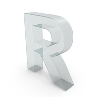 Glass Letter R PNG & PSD Images