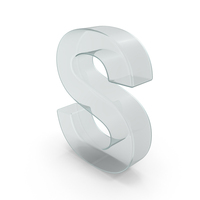 Glass Letter S PNG & PSD Images