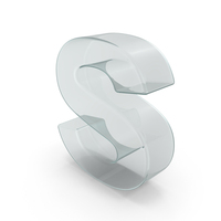 Glass Lowercase Letter S PNG & PSD Images