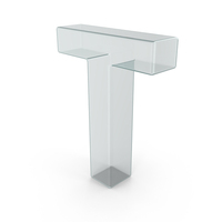Glass Letter T PNG & PSD Images