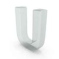 Glass Letter U PNG & PSD Images