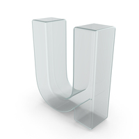 Glass Lowercase Letter U PNG & PSD Images