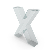 Glass Letter X PNG & PSD Images