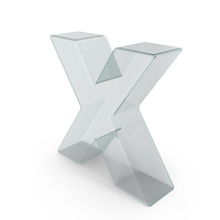 Glass Lowercase Letter X PNG & PSD Images