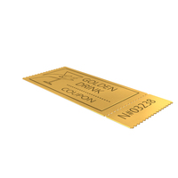 Drink Golden Coupon Ticket PNG & PSD Images