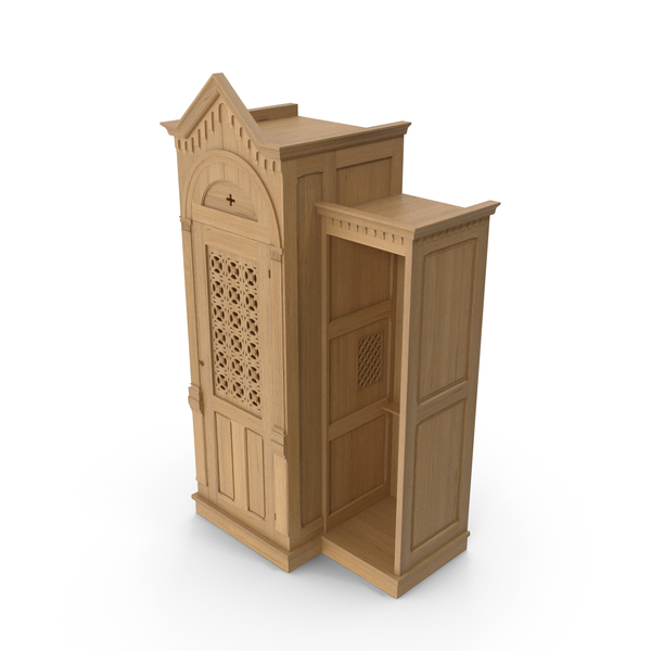 Confessional Oak Wood PNG & PSD Images