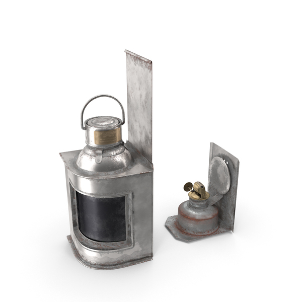 Ship Aged Lamp with Black Glass Disassembled PNG & PSD Images