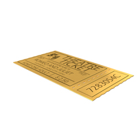 Vintage Golden Theatre Ticket PNG & PSD Images
