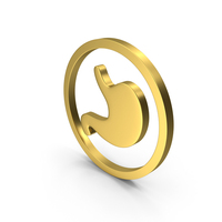 Stomach Icon Gold PNG & PSD Images