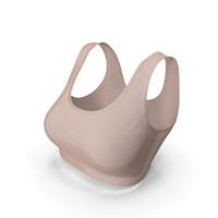 Beige Simple Sports Bra PNG & PSD Images
