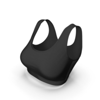 Black Simple Sports Bra PNG & PSD Images