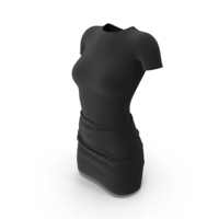 Black Mock Neck Mini Dress PNG & PSD Images