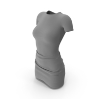 Grey Mock Neck Mini Dress PNG & PSD Images
