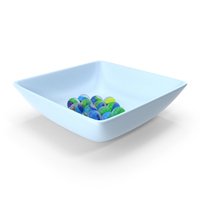Glass Marble Colour Balls In A Ceramic Bowl PNG & PSD Images