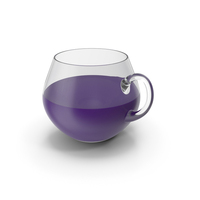 Glass Cup With Violet Liquid PNG & PSD Images