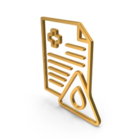 Gold Blood Test Report Icon PNG & PSD Images
