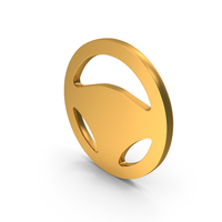Gold Car Steering Wheel Icon PNG & PSD Images