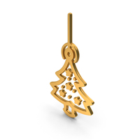 Gold Christmas Tree Decoration Icon PNG & PSD Images