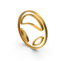 Gold Car Steering Wheel Outline Icon PNG & PSD Images